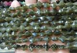 FGBS233 15 inches 10mm faceted four leaf clover labradorite beads wholesale