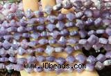 FGBS234 15 inches 10mm faceted four leaf clover lepidolite beads wholesale