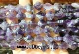 FGBS240 15 inches 13mm faceted 4 leaf clover amethyst beads wholesale