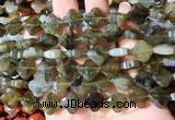 FGBS258 15 inches 13mm faceted 4 leaf clover labradorite beads wholesale