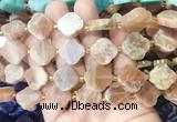 FGBS269 15 inches 18mm four leaf clover moonstone beads wholesale