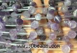 FGBS27 15 inches 8mm, 10mm, 12mm carved rose flower amethyst beads