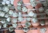 FGBS52 15 inches 10mm carved rose flower lucky jade beads wholesale