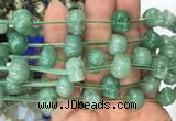 FGBS75 15 inches 10mm carved skull green aventurine beads wholesale