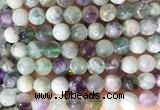 FLBS02 15 inches 8mm round feather fluorite beads wholesale