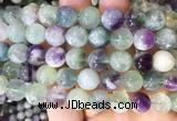 FLBS03 15 inches 10mm round feather fluorite beads wholesale