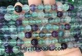 FLBS08 15 inches 8mm round fluorite gemstone beads wholesale