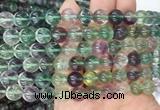 FLBS17 15 inches 10mm round fluorite gemstone beads wholesale