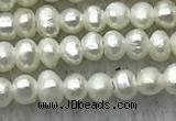 FWP03 14.5 inches 1.8mm - 2mm potato white freshwater pearl strands