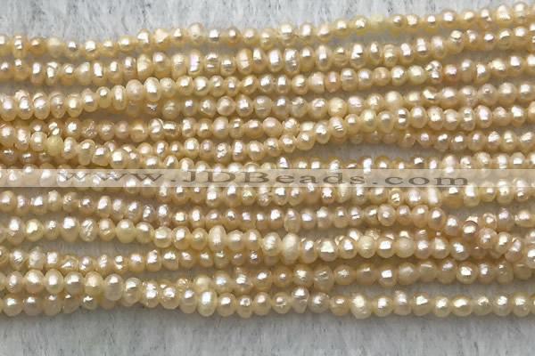 FWP06 14.5 inches 2mm - 2.5mm potato pink freshwater pearl strands