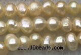 FWP08 14.5 inches 2mm - 3mm potato pink freshwater pearl strands