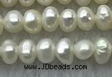 FWP09 14.5 inches 2.5mm - 3mm potato white freshwater pearl strands