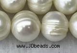 FWP110 15 inches 10mm - 11mm potato white freshwater pearl strands