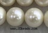 FWP116 15 inches 10mm - 11mm potato white freshwater pearl strands