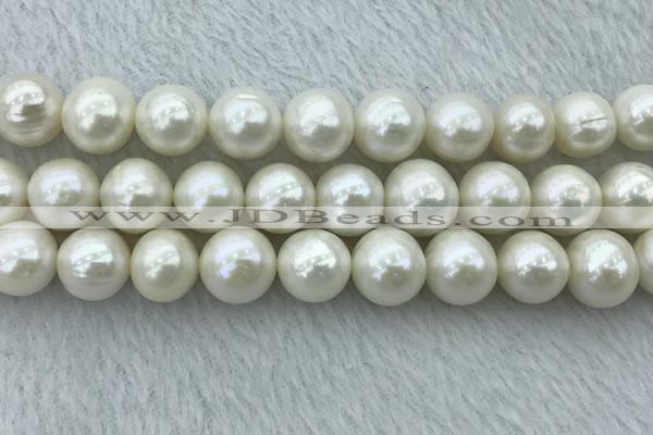 FWP135 15 inches 12mm - 13mm potato white freshwater pearl strands