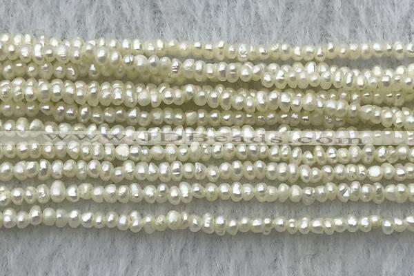 FWP14 14.5 inches 1.8mm potato white freshwater pearl strands