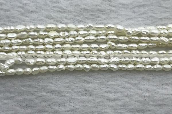 FWP150 14.5 inches 1.8mm - 2mm rice white freshwater pearl strands