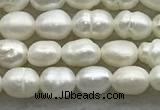 FWP157 14.5 inches 3mm - 4mm rice white freshwater pearl strands