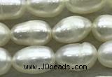 FWP172 14.5 inches 5mm - 6mm rice white freshwater pearl strands