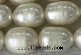 FWP190 15 inches 7mm - 8mm rice white freshwater pearl strands