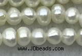 FWP21 14.5 inches 3mm - 3.5mm potato white freshwater pearl strands