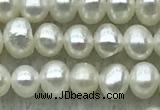 FWP23 14.5 inches 3.2mm - 3.6mm potato white freshwater pearl strands