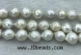 FWP360 15 inches 11mm - 12mm baroque freshwater nucleated pearl beads