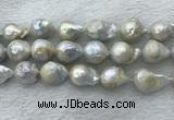 FWP362 15 inches 15mm - 18mm baroque freshwater nucleated pearl beads