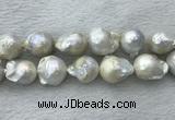 FWP363 15 inches 18mm - 22mm baroque freshwater nucleated pearl beads