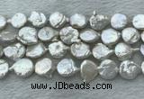 FWP380 15 inches 12mm - 13mm coin freshwater pearl beads