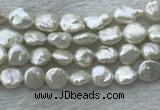 FWP385 15 inches 11mm - 12mm coin freshwater pearl beads