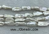 FWP410 15 inches 10*20mm - 11*25mm biwa freshwater pearl beads