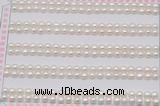 FWP451 half-drilled 3.5-4mm bread freshwater pearl beads