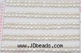 FWP452 half-drilled 4-4.5mm bread freshwater pearl beads