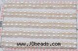 FWP453 half-drilled 4.5-5mm bread freshwater pearl beads