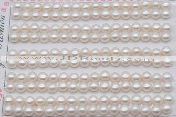 FWP454 half-drilled 5-5.5mm bread freshwater pearl beads