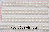 FWP456 half-drilled 6-6.5mm bread freshwater pearl beads