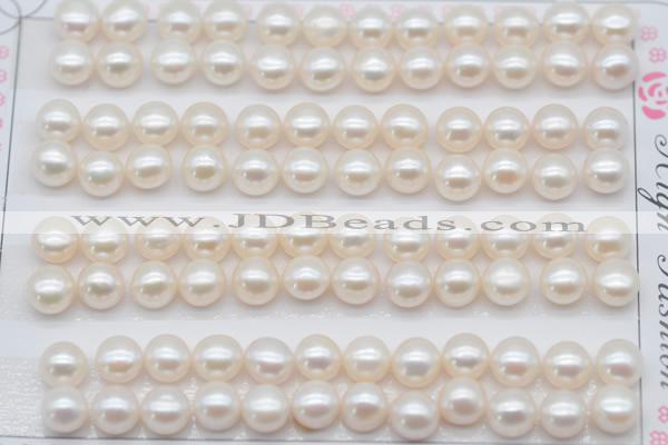 FWP457 half-drilled 6.5-7mm bread freshwater pearl beads