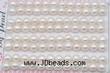 FWP458 half-drilled 7-7.5mm bread freshwater pearl beads