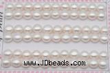 FWP459 half-drilled 7.5-8mm bread freshwater pearl beads