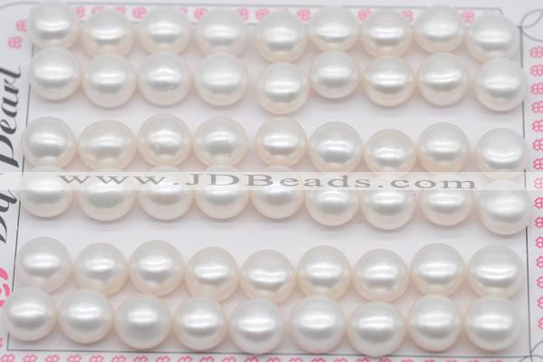 FWP463 half-drilled 9.5-10mm bread freshwater pearl beads