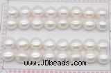 FWP466 half-drilled 11-11.5mm bread freshwater pearl beads