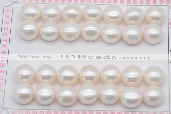 FWP468 half-drilled 12-12.5mm bread freshwater pearl beads