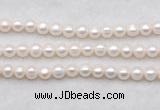 FWP487 14.5 inches 8mm - 9mm potato white freshwater pearl strands