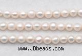 FWP488 14.5 inches 10mm - 11mm potato white freshwater pearl strands