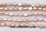 FWP498 14 inches 8mm - 9mm baroque lavender freshwater pearl strands