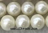 FWP74 15 inches 7mm - 8mm potato white freshwater pearl strands