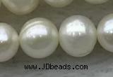 FWP80 15 inches 7mm - 8mm potato white freshwater pearl strands