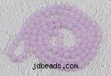 GMN04 Hand-knotted 8mm candy jade 108 beads mala necklaces