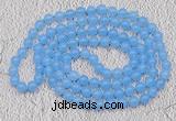 GMN09 Hand-knotted 8mm candy jade 108 beads mala necklaces